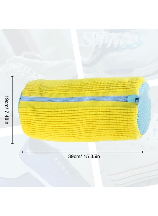 Shoe Washing Bag for Washing Machine, 2 Pack Portable Shoe Care Bag Shoe Bag Washing Machine, Deep Cleaning Shoe Bag, Reusable Shoe Washing Bag for All Types and Sizes of shoes, Yellow color - Image 3